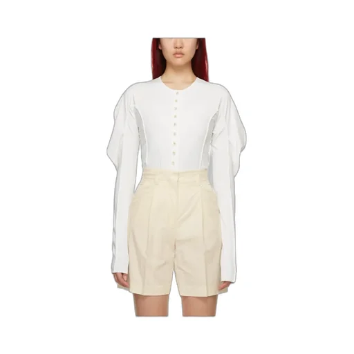 Puff-Shoulder Logo Band Shirt