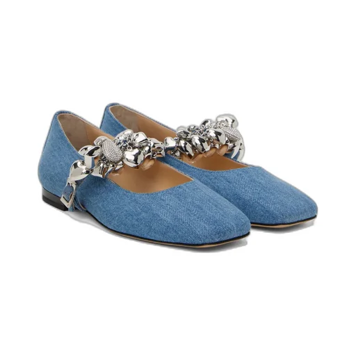 Heart-Charm Ballet Flats