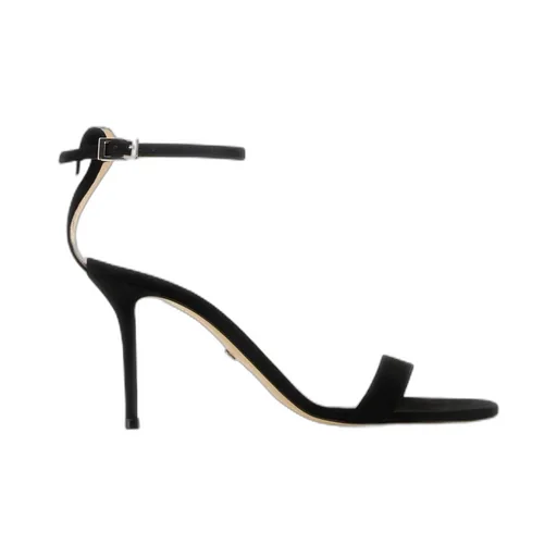 Crystal Bow Ankle Strap Sandals