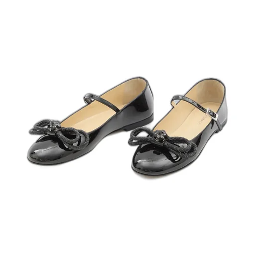 Double Bow Embellished Ballerina Flats