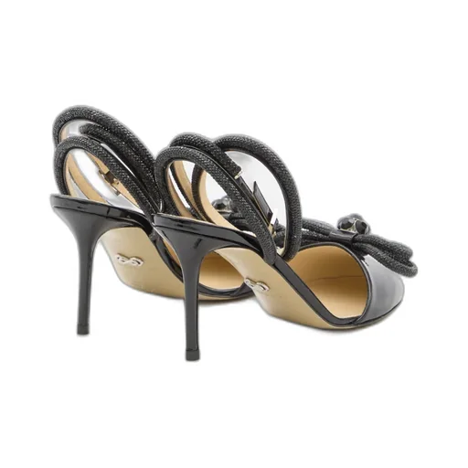 Doubel Bow Embellished Round Toe Pumps