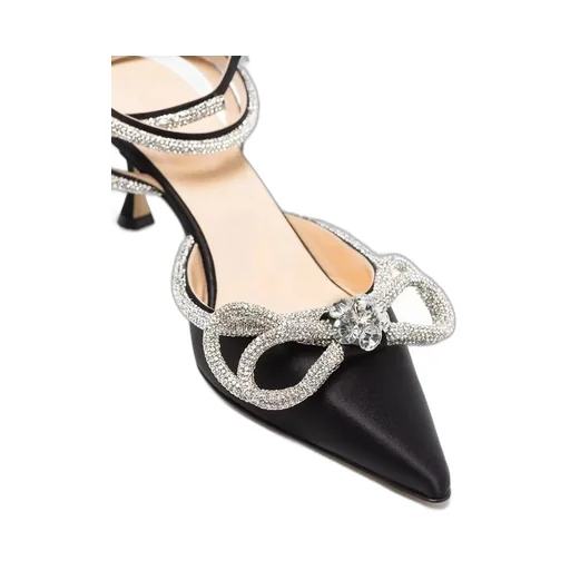 Slingback Embellished Pointed-Toe Pumps