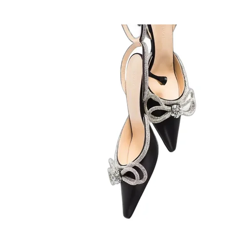 Slingback Embellished Pointed-Toe Pumps
