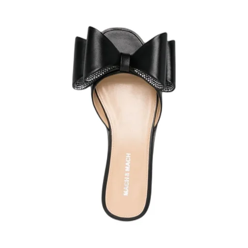 Bow-Detail Leather Sandals
