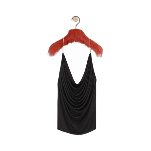 Chain Draped Top In Silk