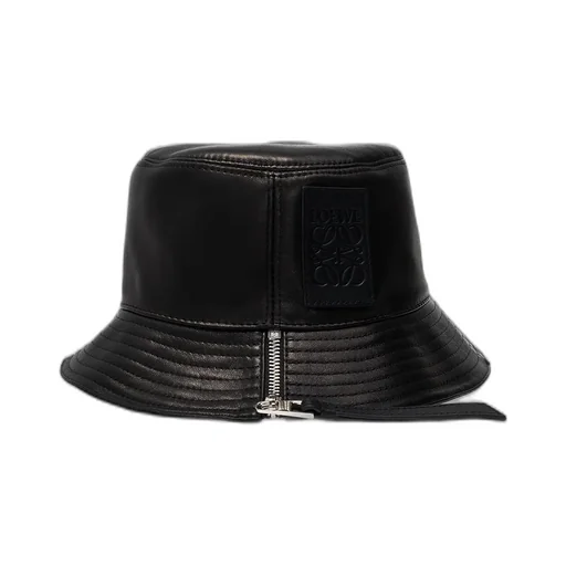 Logo Patch Zip Detailed Fisherman Bucket Hat