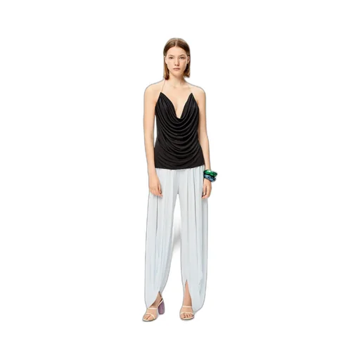 Chain Draped Top In Silk