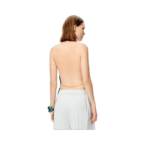 Chain Draped Top In Silk