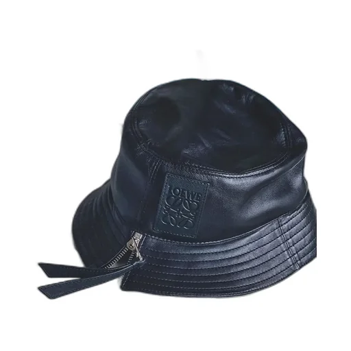 Logo Patch Zip Detailed Fisherman Bucket Hat