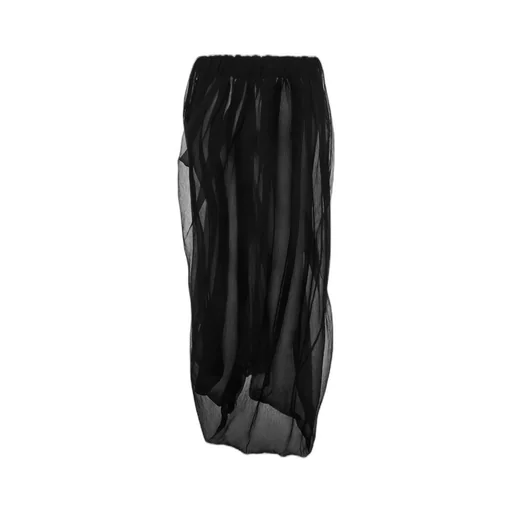 Draped Ruffled Long Skirt