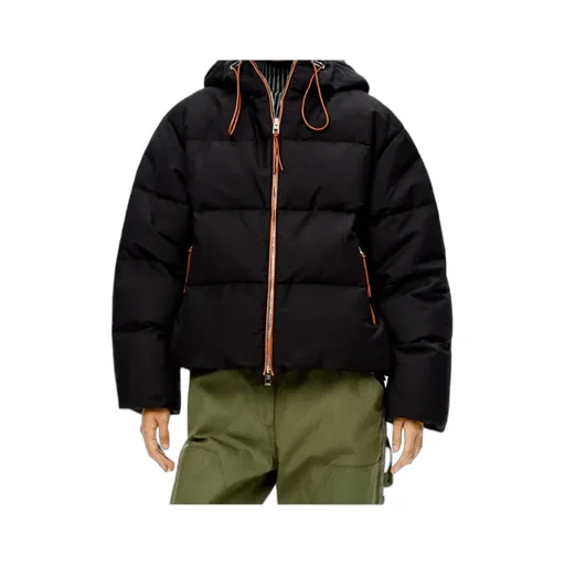 Drawstring Hooded Down Jacket