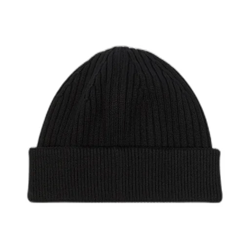 Logo Embroidered Ribbed-Knit Beanie