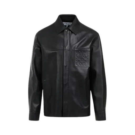 Logo Embossed Long-Sleeved Shirt
