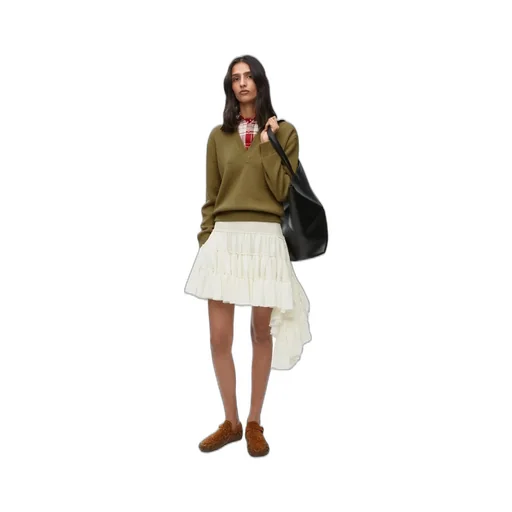 Trompe L'oeil Sweater In Wool And Silk