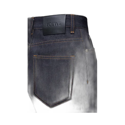 Zipper Button Denim Pants