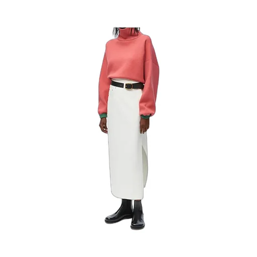 High Neck Sweater In Cashmere