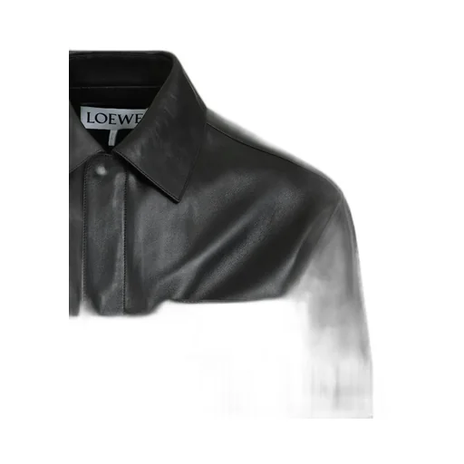Logo Embossed Long-Sleeved Shirt