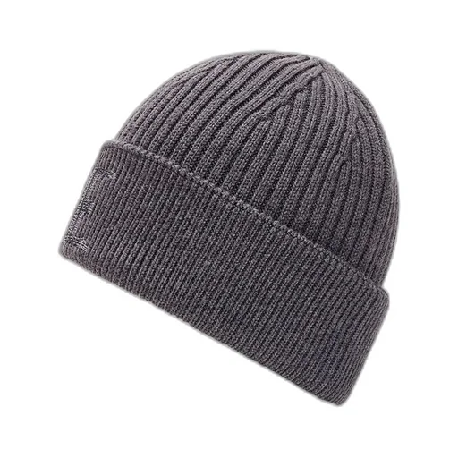 Logo Embroidered Ribbed-Knit Beanie