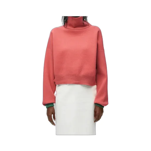 High Neck Sweater In Cashmere