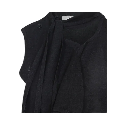 Tie-Neck Sleeveless Knitted Top