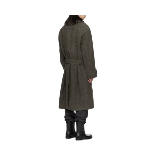 Straight Hem Belted Coat