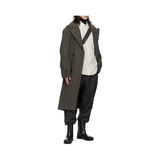 Straight Hem Belted Coat