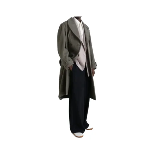 Straight Hem Belted Coat