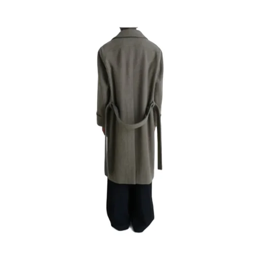 Straight Hem Belted Coat