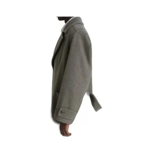 Straight Hem Belted Coat
