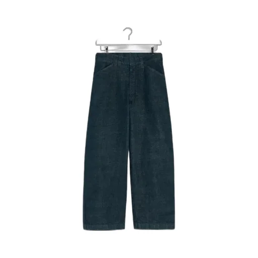 Adjustable-Strap Logo Patch Jeans