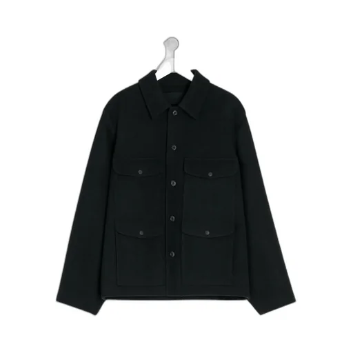 Patch-Pocket Long-Sleeved Shirt Jacket