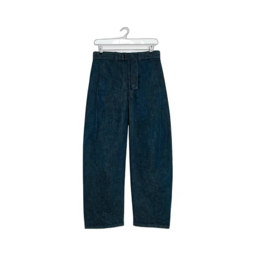 Belted Twisted Denim Trousers