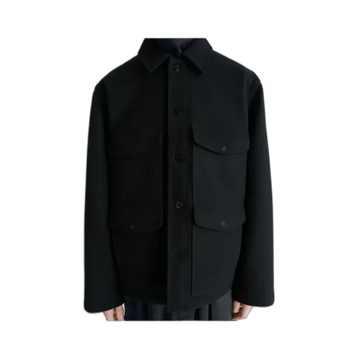 Patch-Pocket Long-Sleeved Shirt Jacket