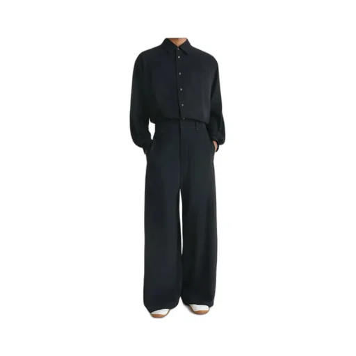 Pleat Detailed Long-Sleeved Shirt