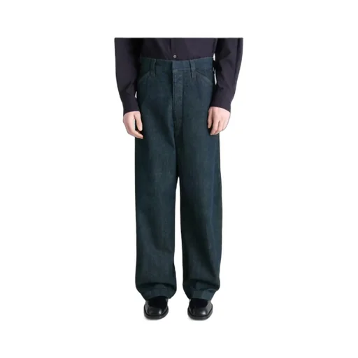Adjustable-Strap Logo Patch Jeans