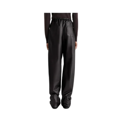 Adjustable-Leg Leather Trousers