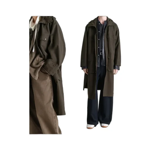 Utility Raincoat Water Repellent Polyamide Linen Cotton