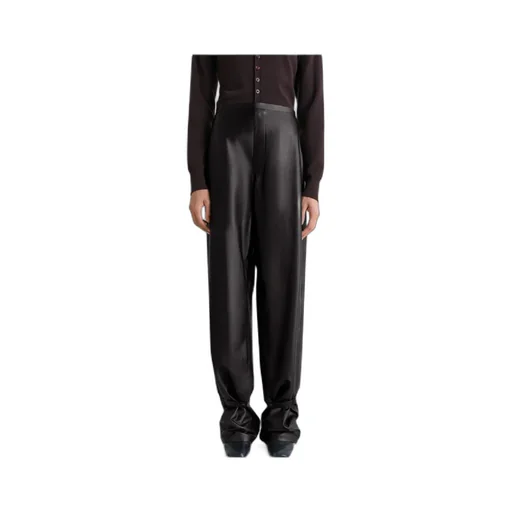 Adjustable-Leg Leather Trousers