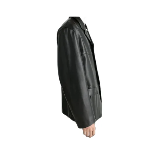 Leather Single Breasted Jacket