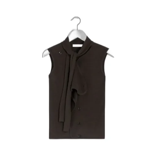 Asymmetric Sleeveless Cardigan
