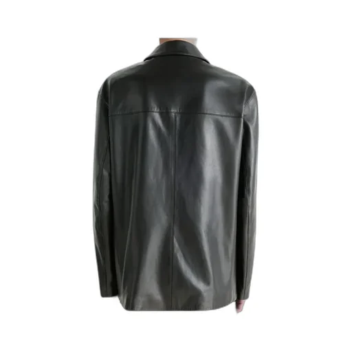 Leather Single Breasted Jacket