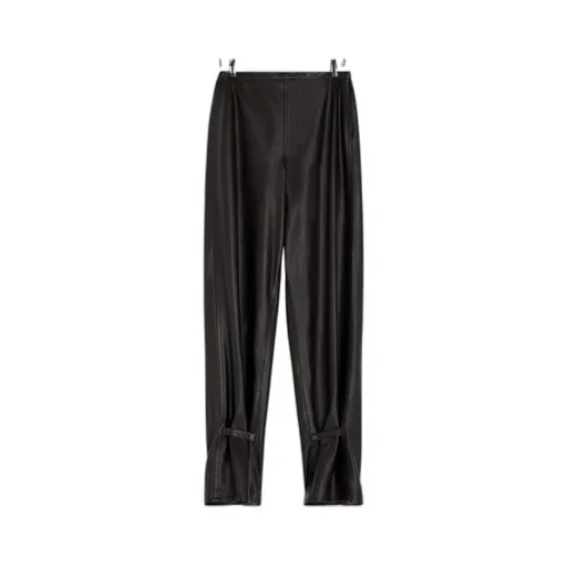 Adjustable-Leg Leather Trousers