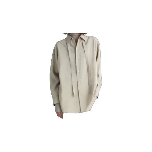 Tied-Neck Buttoned Shirt