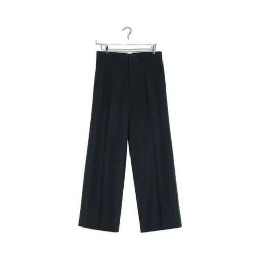 Pleated Straight-Leg Trousers