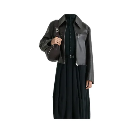 Boxy Leather Blouson