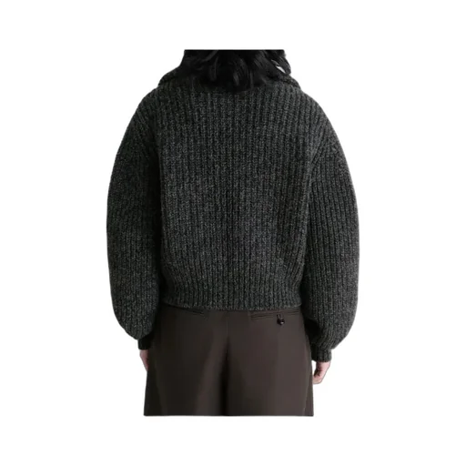 Ribbed Zip-Up Cardigan