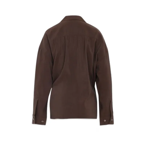 Straight Collar Twisted Shirt