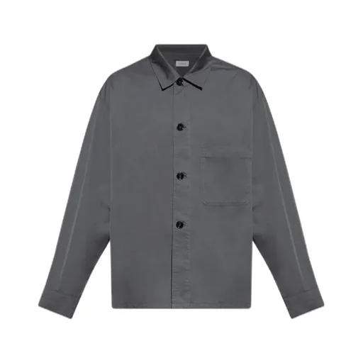 Long-Sleeved Straight Hem Shirt