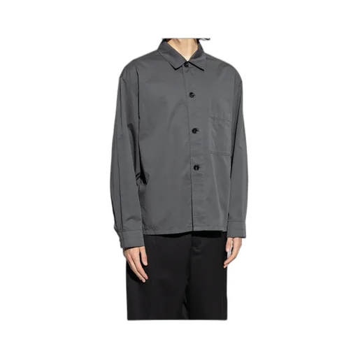 Long-Sleeved Straight Hem Shirt