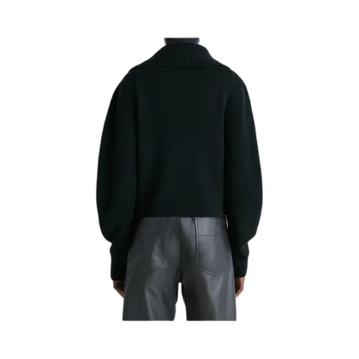 Ribbed-Knit Half-Zip Sweater